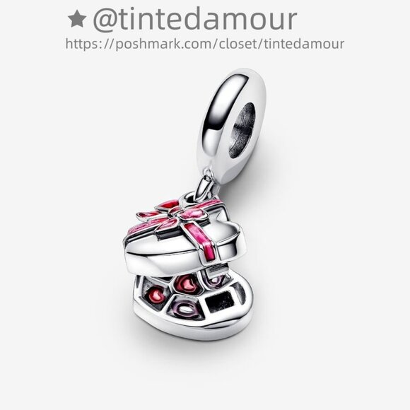 Pandora Openable Heart Chocolate Gift Box Dangle Charm - Picture 2 of 2